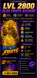 🟡 BLOX FRUITS MAX LEVEL ACCOUNT (2800) 🟡🧘‍♂️ BUDDHA 🧘‍♂️🥊 GODHUMAN 🥊 📧 MAIL UNVERIFIED 📧